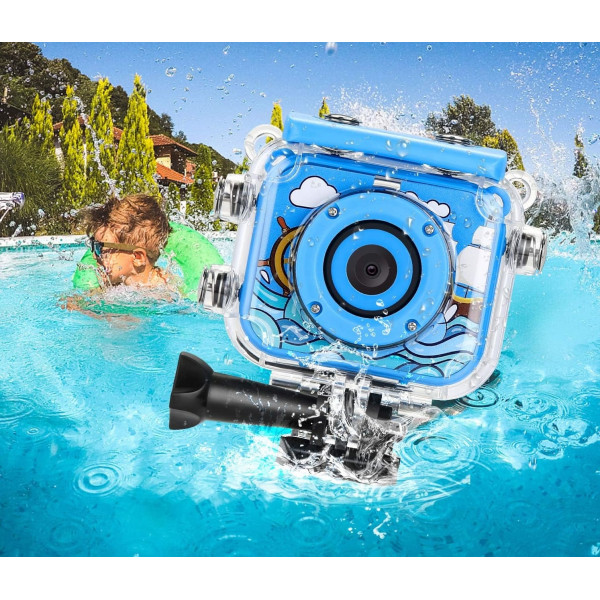 opportunity Permanently Disposed Camera video sport camera subacvatica pentru copii, 2.0", full HD, albastru